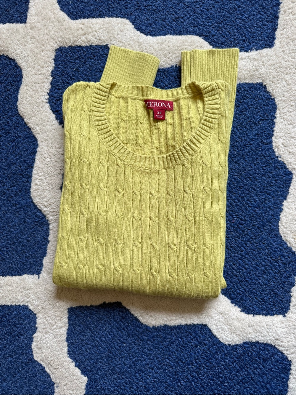 Merona Classic Cable Knit Pullover Sweater - Lime Green/Chartreuse